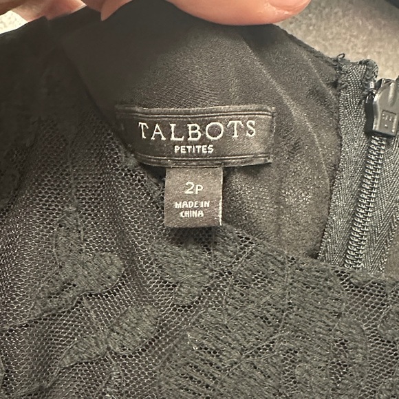 Talbots Petites Women’s Long Sleeve Sheer‎ Lace Sheath Dress Size 2P Whimsigoth - Picture 4 of 9